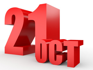 October 21. Text on white background.