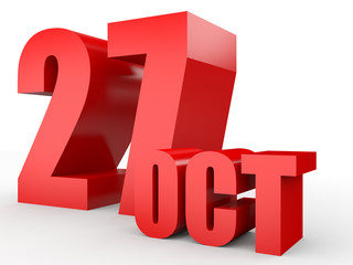 October 27. Text on white background.