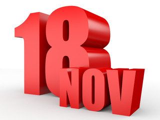 November 18. Text on white background.