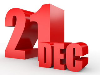 December 21. Text on white background.
