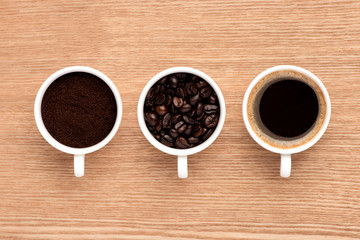 Obraz na płótnie Canvas Concept is freshness and natural quality of coffee.