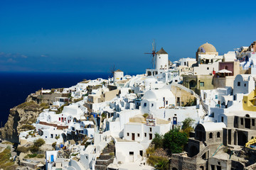 Fototapeta premium Oia is the most beautiful village on the Greek island Santorini