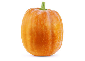 Fresh orange pumpkin isolated on white background