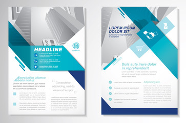 Vector Brochure Flyer design Layout template, size A4, Front page and back page, infographics. Easy to use and edit.