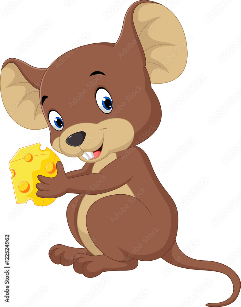 Wall mural Cute mouse cartoon