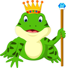 Naklejka premium Cute frog cartoon