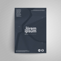 Cover design. Abstract liquid lines composition. A4 format template for business card,poster,flyer etc.