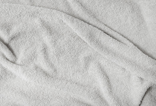 A full page of soft white bath towel fabric texture