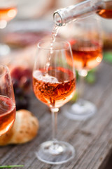 Food Table Healthy Delicious and wine. Meal Concept