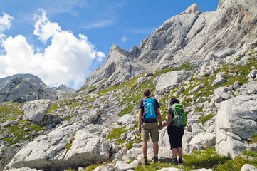 Senior couple in mountains