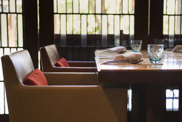 table set for a supper in fine look