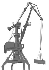 Illustration of  crane.