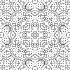 Coloring book pages for adults, anti stress coloring. Seamless pattern design. Decorative abstract background in black and white colors