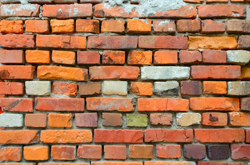 Old wall of red brick