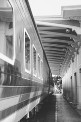 Train park at the station.