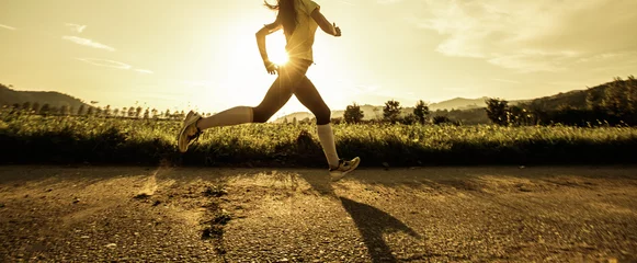 Papier Peint photo autocollant Jogging Fit femme courir vite