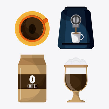 Coffe time concept with icon design, vector illustration 10 eps graphic.