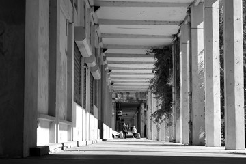 Man and woman in a city street