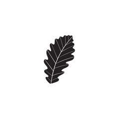 Leaf icon. Flat design style