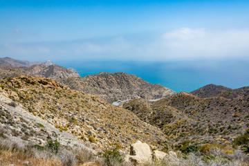 Fototapeta na wymiar Amazing landscape of Cabo de Gata Natural Park (Cabo de Gata-Níjar), Almeria region, Spain