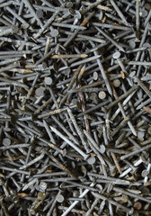 A full page of metal nails background texture