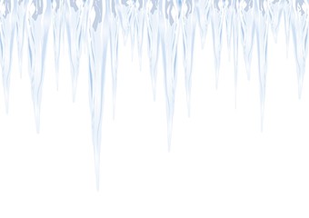 icicles as a sign of cold winter hanging down - obrazy, fototapety, plakaty