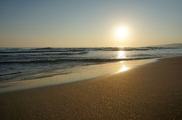 seascape sunset on the Black Sea, Russia