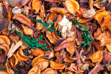 orange potpourri textured background