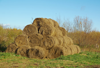 pyramid of hay