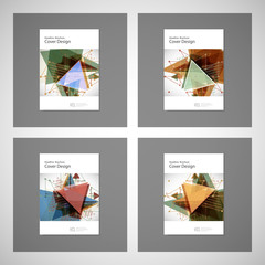 Abstract Triangle line. Poster Brochure Flyer design Layout vector template in A4 size