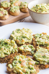  burger of quinoa with guacamole