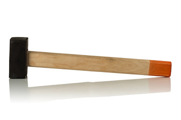 Small hammer with wooden handle