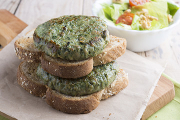 Burger of spinach