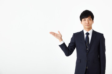 案内するのビジネスマン