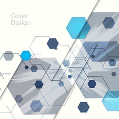 Abstract hexagon background for Business, Web Design, Cover template, Print, Presentation, Annual report