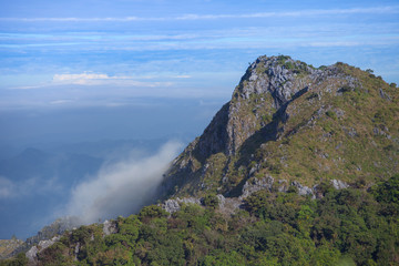 Fototapeta na wymiar Landscape view of Chiang dao mountain area, Chiang mai, Thailand