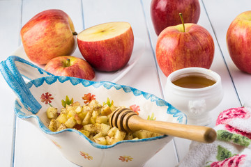 Apple pie in apple. Ingredients.