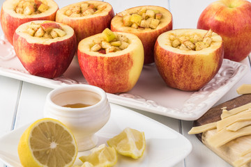 Apple pie in apple. Ingredients.