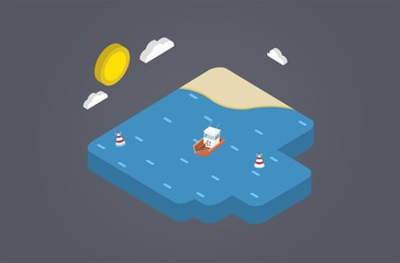 isometric beach