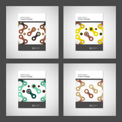 Abstract cover design, business brochure template layout, annual report, booklet or book. Chain geometric pattern