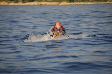 Water skiing, adria, sea