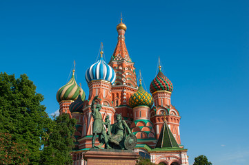 Fototapeta na wymiar Saint Basil's Cathedral in Moscow's Red Square