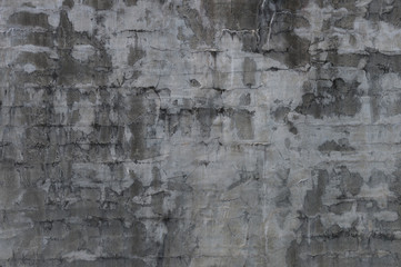 Cracked old gray cement concrete stone wall vintage dirty texture background