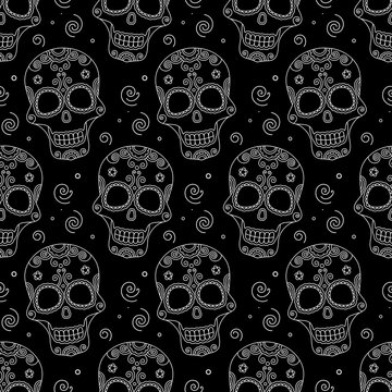 Colored skul pattern