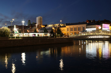 Beautiful night scene in Malmo, Sweden