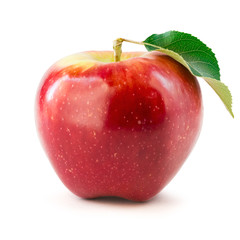 Red apple isolated on white background