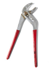 A large adjustable spanner isolated on a white background