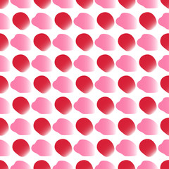 Pink petals of roses seamless pattern on white background.