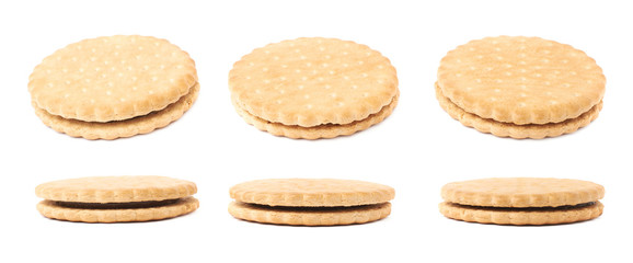 Set of cookies isolated over the white background