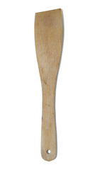 A wooden spatula isolated on a white background